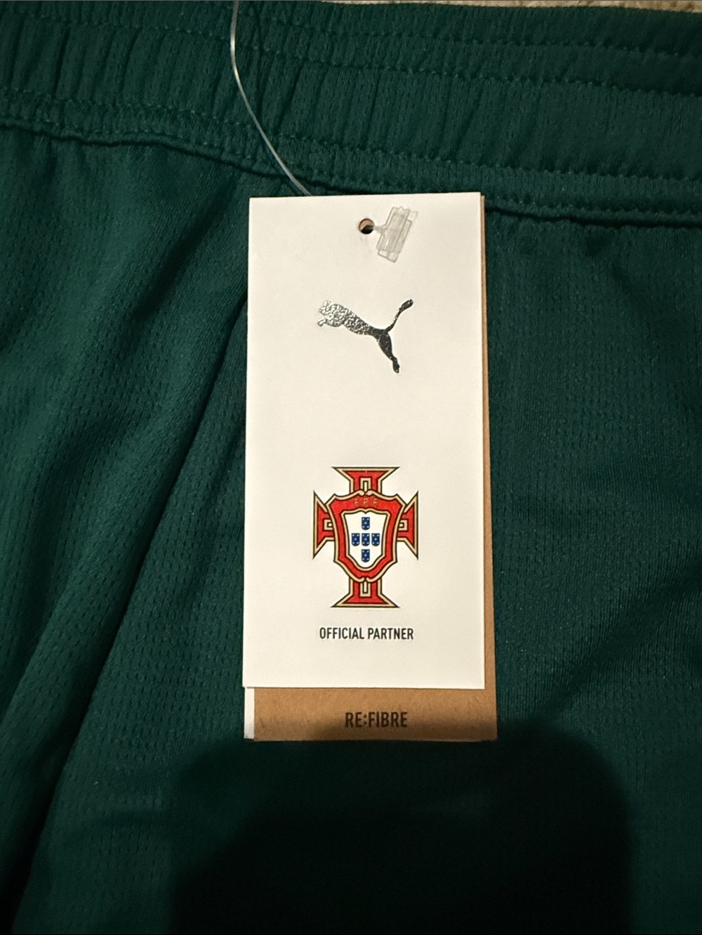 Puma Dark Green Portugal Crest Boys soccer shorts - Picture 4 of 5
